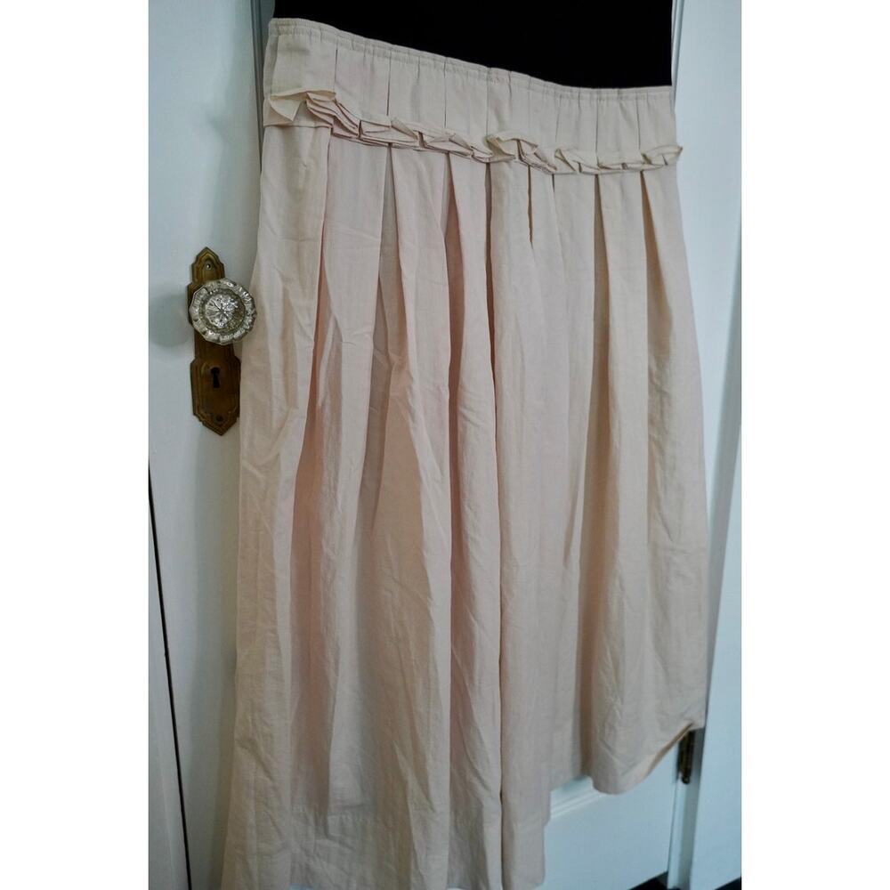 Plan C Knit Poplin Two Toned Pleated Midi Dress Mixed Media Sz 8 - Picture 4 of 7